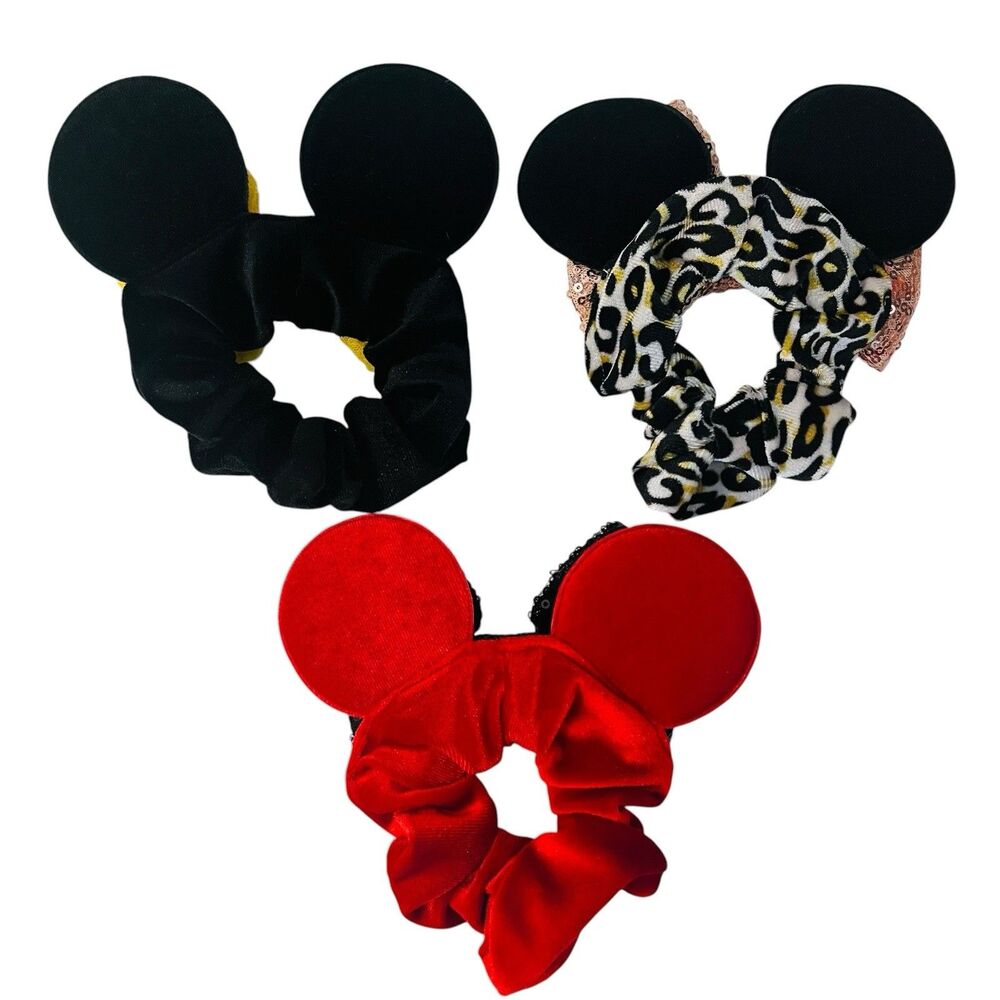 Handcrafted Minnie Mouse-Inspired Scrunchie Set – Set of 3 - Picture 5 of 5